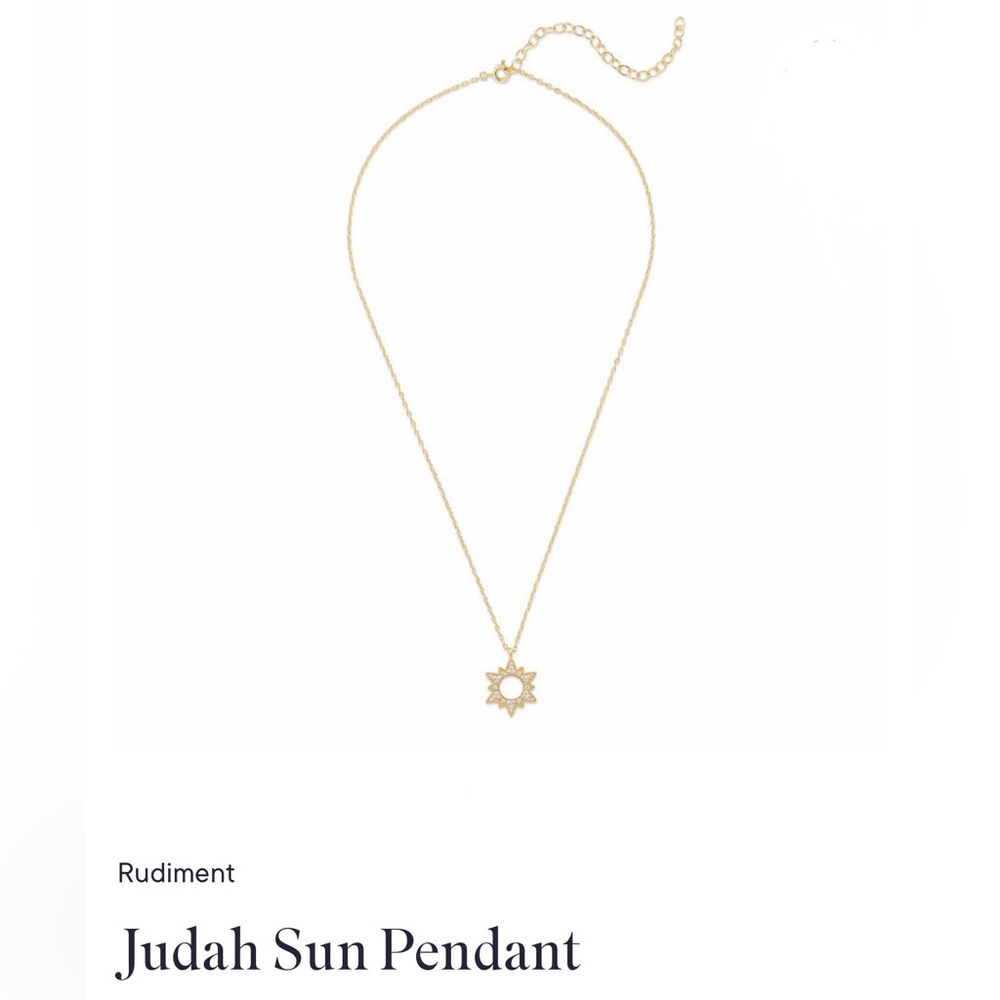 Rudiment Judah sun pendant 16” chain